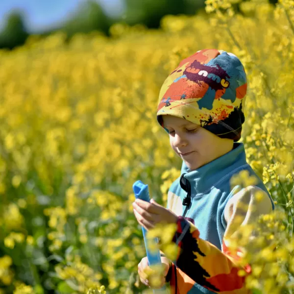  Fleece-Sweatshirt für Kinder WAMU MOUNTAIN BIKE GRÜN 