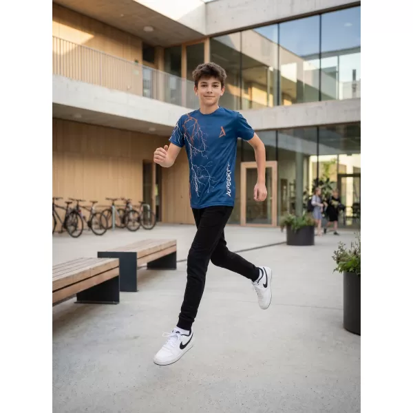  Hochwertiges Funktions-T-Shirt für Kinder ALTISPORT VOJ/ALK004TR01 MARINEBLAU/BRAUN 