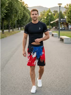 Herren Premium Funktionsshorts ohne Taschen ALTISPORT VOJ/ALM036KRA02 STREIFEN