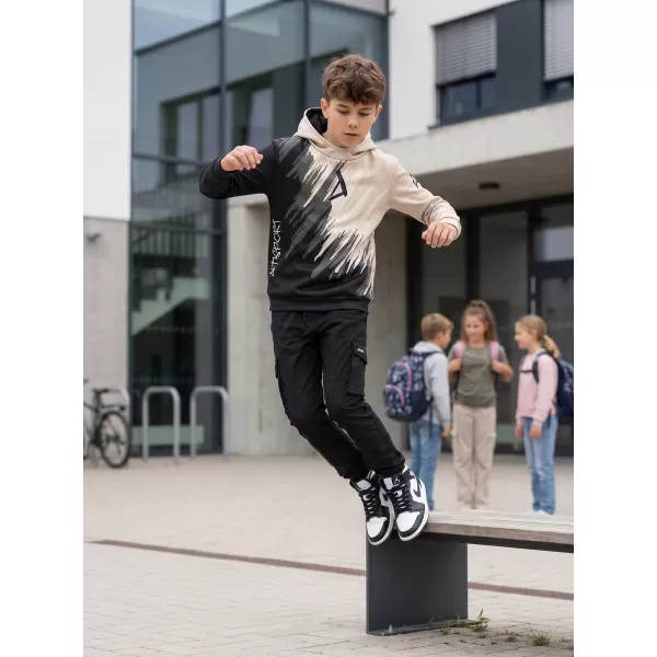 Hochwertiges Funktions-Sweatshirt für Kinder ALTISPORT VOJ/ALK006MI01 SCHWARZ/BRAUN 