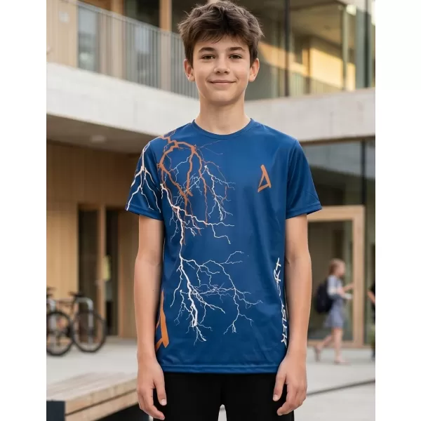  Hochwertiges Funktions-T-Shirt für Kinder ALTISPORT VOJ/ALK004TR01 MARINEBLAU/BRAUN 