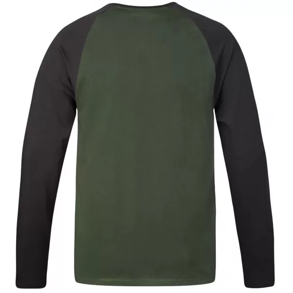  Herren-T-Shirt mit langen Ärmeln HANNAH ROKET GRÜN/ANTHRAZIT-KOMBINATION 