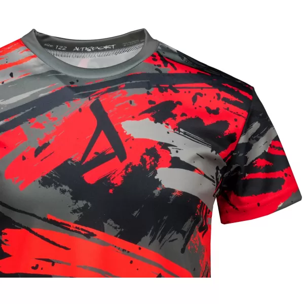  Hochwertiges Funktions-T-Shirt für Kinder ALTISPORT VOJ/ALK014TR01 SCHWARZ/ROT 
