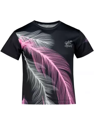 Hochwertiges Funktions-T-Shirt für Kinder ALTISPORT VOJ/ALK001TR01 SCHWARZ/HELLROSA