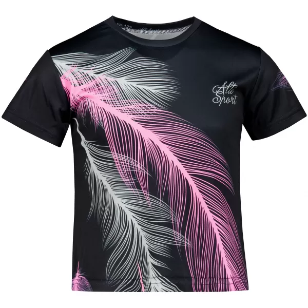  Hochwertiges Funktions-T-Shirt für Kinder ALTISPORT VOJ/ALK001TR01 SCHWARZ/HELLROSA 
