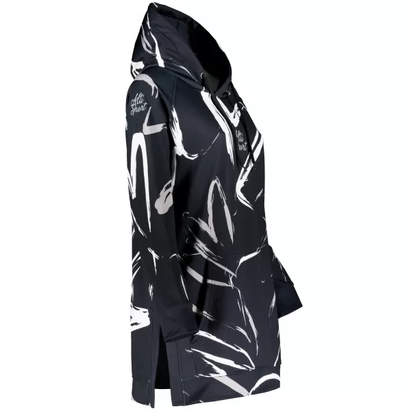  Funktionelles erweitertes Damen-Sweatshirt Premium ALTISPORT VOJ/ALW049MI03 SCHWARZ UND WEIß 