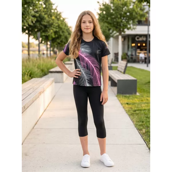  Hochwertiges Funktions-T-Shirt für Kinder ALTISPORT VOJ/ALK001TR01 SCHWARZ/HELLROSA 