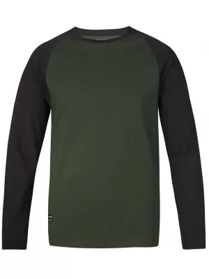 Herren-T-Shirt mit langen Ärmeln HANNAH ROKET GRÜN/ANTHRAZIT-KOMBINATION
