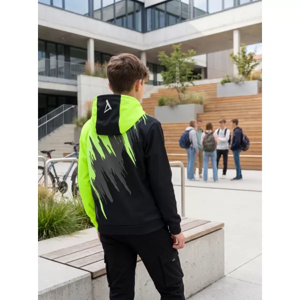  Hochwertiges Funktions-Sweatshirt für Kinder ALTISPORT VOJ/ALK006MI01 SCHWARZ UND GELB 