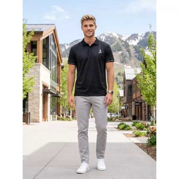  Herren-Funktions-T-Shirt mit Premium-Kragen ALTISPORT VOJ/ALM000TR05 SCHWARZ 