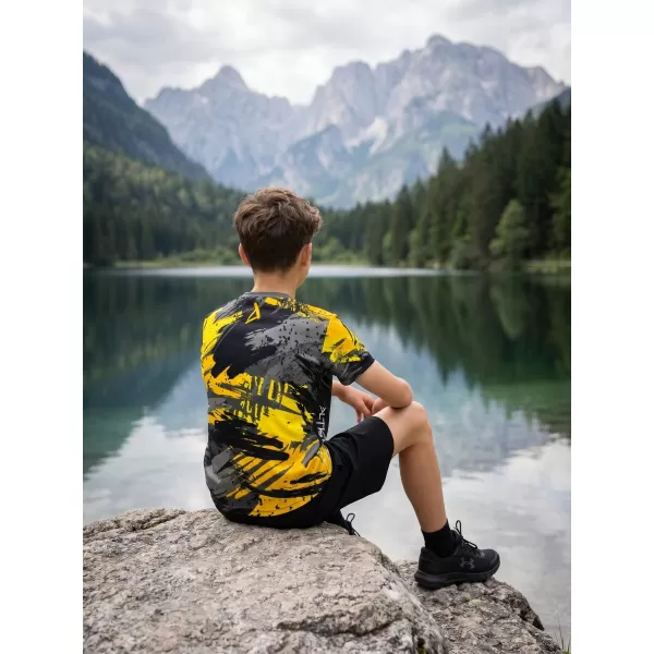  Hochwertiges Funktions-T-Shirt für Kinder ALTISPORT VOJ/ALK014TR01 SCHWARZ UND GELB 