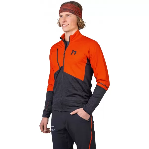  Herren-Sweatshirt HANNAH NIRO WÜRZIGES ORANGE/ANTHRAZITMEL 