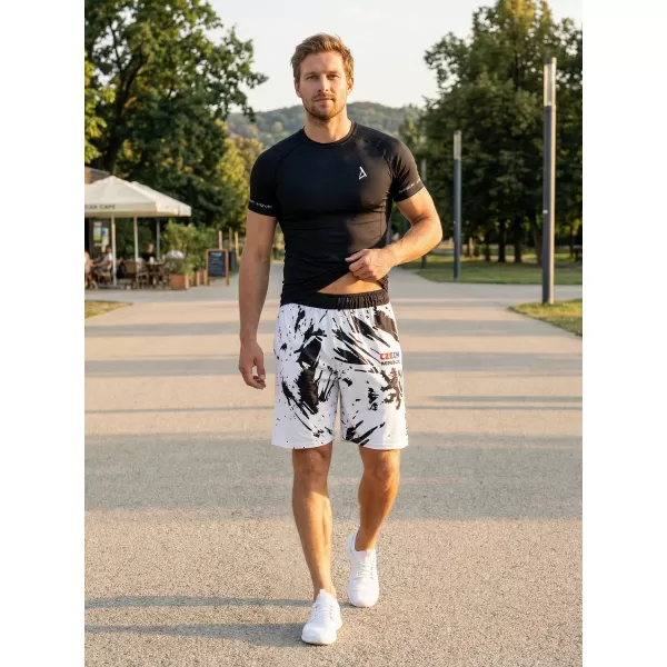  Herren Premium Funktionsshorts ohne Taschen ALTISPORT VOJ/ALM036KRA02 ABSTRAKTION 