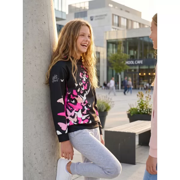  Hochwertiges Funktions-Sweatshirt für Kinder ALTISPORT VOJ/ALK022MI01 SCHWARZ/ROSA 