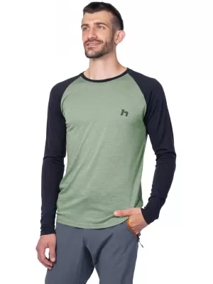 Herren-T-Shirt mit langen Ärmeln HANNAH TAREGAN L/S ANTHRAZIT/SEEROSENBLATT