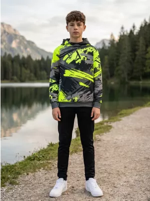 Hochwertiges Funktions-Sweatshirt für Kinder ALTISPORT VOJ/ALK014MI01 SCHWARZ/GRÜN