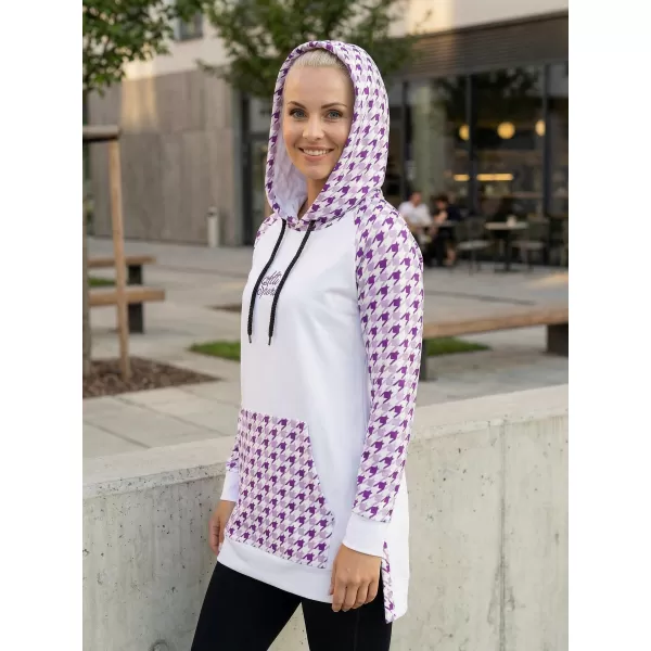  Funktionelles erweitertes Damen-Sweatshirt Premium ALTISPORT VOJ/ALW048MI03 WEIß/LILA 