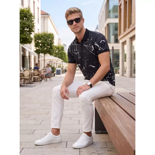  Herren-Funktions-T-Shirt mit Premium-Kragen ALTISPORT VOJ/ALM034TR05 SCHWARZ 