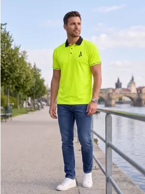Herren-Funktions-T-Shirt mit Premium-Kragen ALTISPORT VOJ/ALM000TR05 NEONGELB