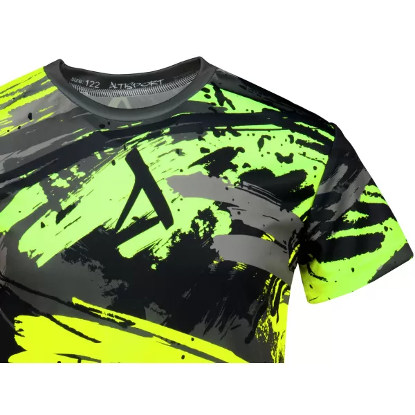  Hochwertiges Funktions-T-Shirt für Kinder ALTISPORT VOJ/ALK014TR01 SCHWARZ/GRÜN 