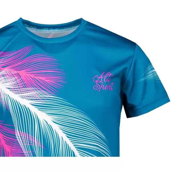  Hochwertiges Funktions-T-Shirt für Kinder ALTISPORT VOJ/ALK001TR01 PETROL/ROSA 