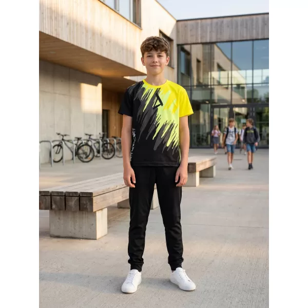  Hochwertiges Funktions-T-Shirt für Kinder ALTISPORT VOJ/ALK006TR01 SCHWARZ UND GELB 