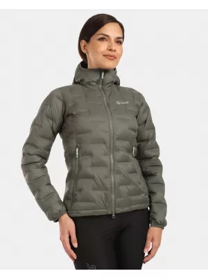 Daunenjacke für Damen KILPI ALBERTA-W WL0115KI DUNKELGRÜN