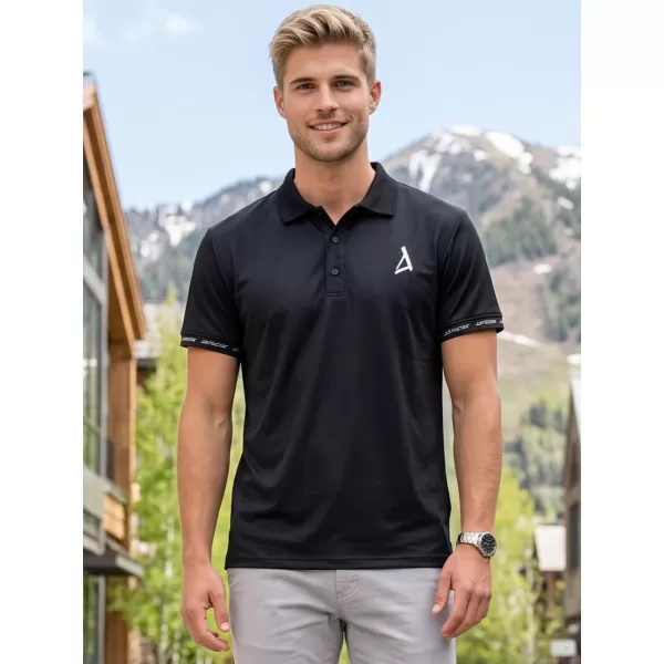  Herren-Funktions-T-Shirt mit Premium-Kragen ALTISPORT VOJ/ALM000TR05 SCHWARZ 