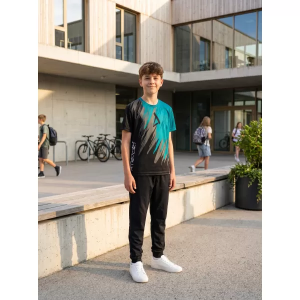  Hochwertiges Funktions-T-Shirt für Kinder ALTISPORT VOJ/ALK006TR01 SCHWARZ/KEROSIN 