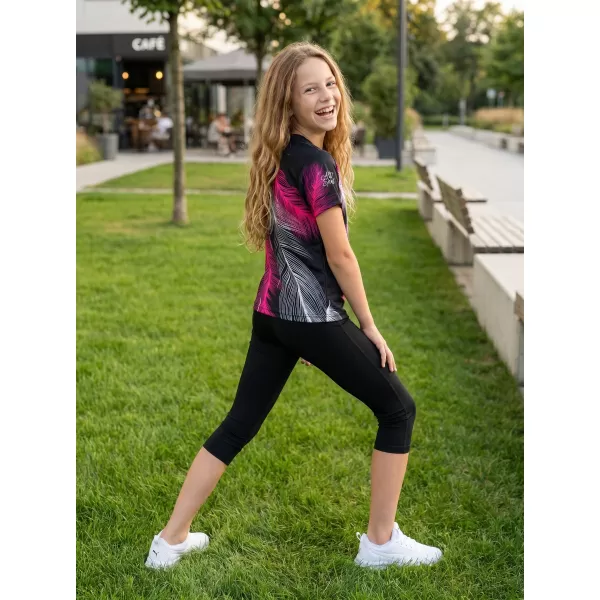  Hochwertiges Funktions-T-Shirt für Kinder ALTISPORT VOJ/ALK001TR01 SCHWARZ/ROSA 