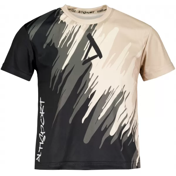  Hochwertiges Funktions-T-Shirt für Kinder ALTISPORT VOJ/ALK006TR01 SCHWARZ/BRAUN 