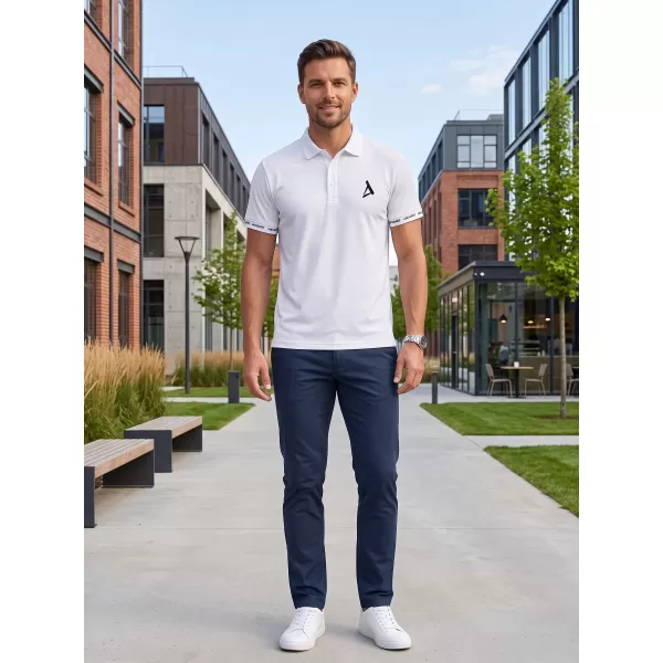  Herren-Funktions-T-Shirt mit Premium-Kragen ALTISPORT VOJ/ALM000TR05 WEIß 