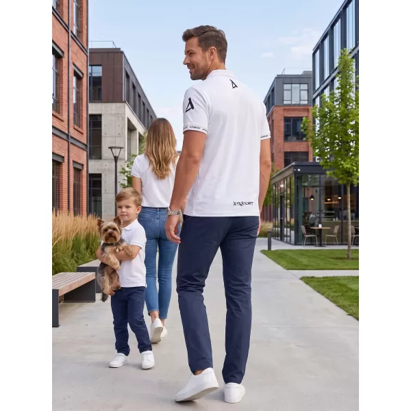  Herren-Funktions-T-Shirt mit Premium-Kragen ALTISPORT VOJ/ALM000TR05 WEIß 