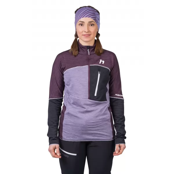  Damen-Sweatshirt HANNAH MEDA HZ PFLAUMENLILA/LAVENDELGRAUMEL 