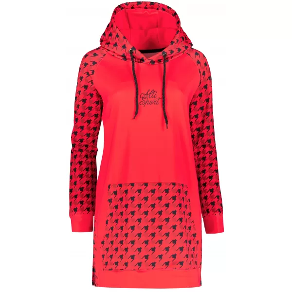 Funktionelles erweitertes Damen-Sweatshirt Premium ALTISPORT VOJ/ALW048MI03 ROT UND SCHWARZ 