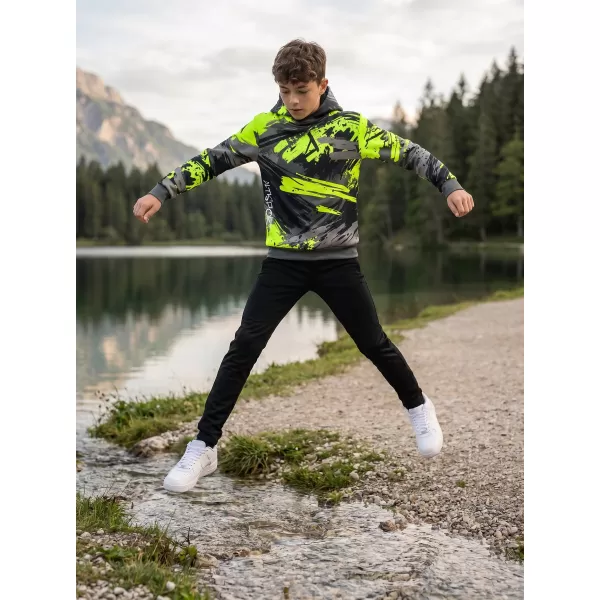  Hochwertiges Funktions-Sweatshirt für Kinder ALTISPORT VOJ/ALK014MI01 SCHWARZ/GRÜN 