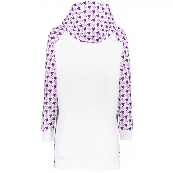  Funktionelles erweitertes Damen-Sweatshirt Premium ALTISPORT VOJ/ALW048MI03 WEIß/LILA 