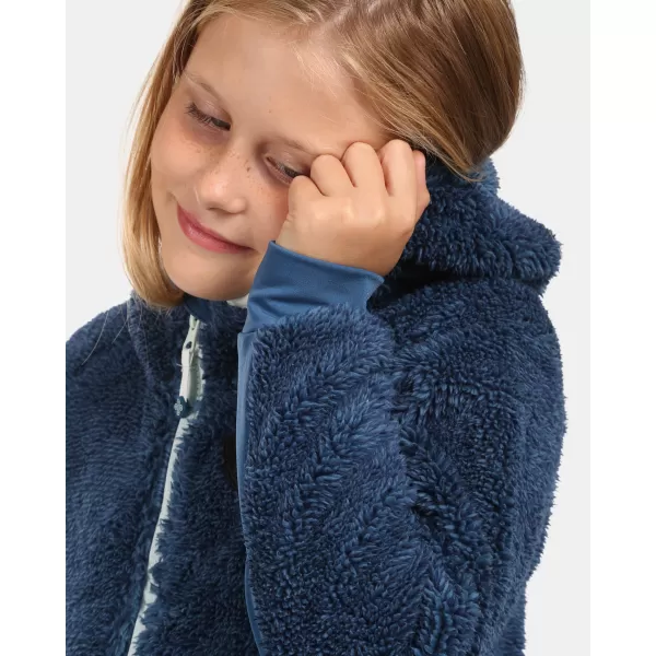  Fleece-Kapuzenpullover für Mädchen KILPI NORKA-JG WJ0211KI DUNKELBLAU 