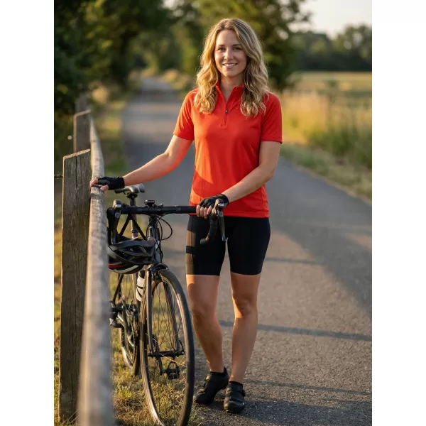  Damen-Radtrikot ALTISPORT NoPrint NP/ALW115NJ LEUCHTEND ORANGE 
