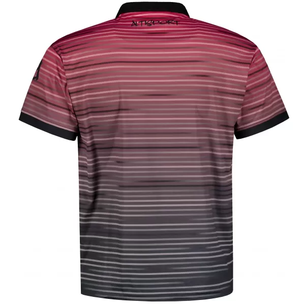  Herren-Funktions-T-Shirt mit Premium-Kragen ALTISPORT VOJ/ALM031TR05 SCHWARZ/BURGUND 