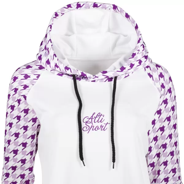 Funktionelles erweitertes Damen-Sweatshirt Premium ALTISPORT VOJ/ALW048MI03 WEIß/LILA 