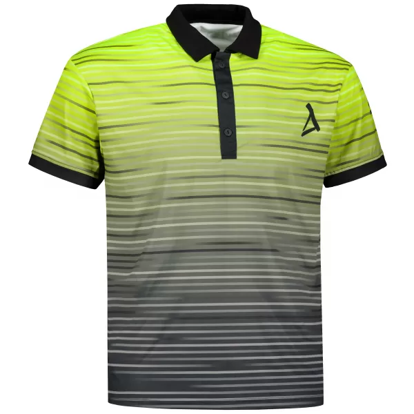  Herren-Funktions-T-Shirt mit Premium-Kragen ALTISPORT VOJ/ALM031TR05 SCHWARZ/NEONGELB 