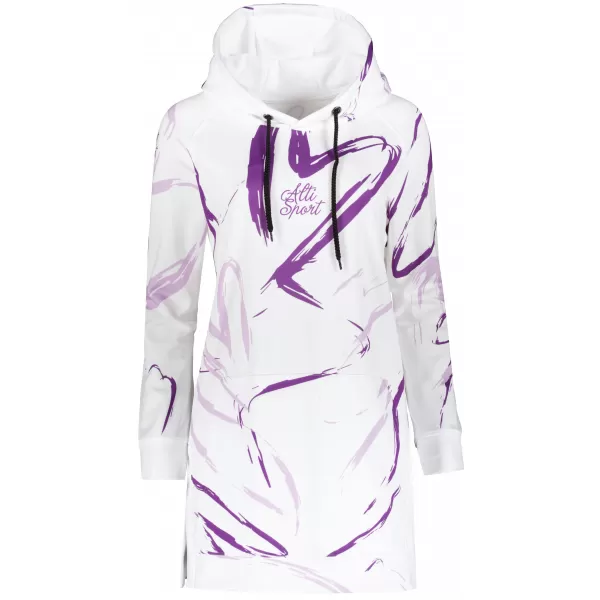  Funktionelles erweitertes Damen-Sweatshirt Premium ALTISPORT VOJ/ALW049MI03 WEIß/LILA 