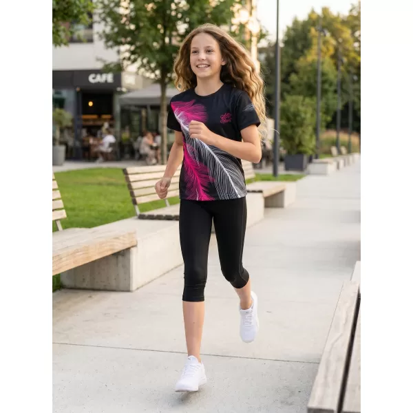  Hochwertiges Funktions-T-Shirt für Kinder ALTISPORT VOJ/ALK001TR01 SCHWARZ/ROSA 