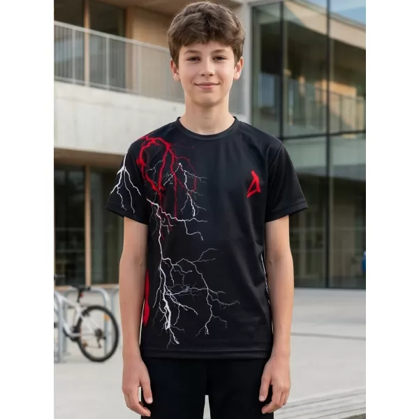  Hochwertiges Funktions-T-Shirt für Kinder ALTISPORT VOJ/ALK004TR01 SCHWARZ/ROT 
