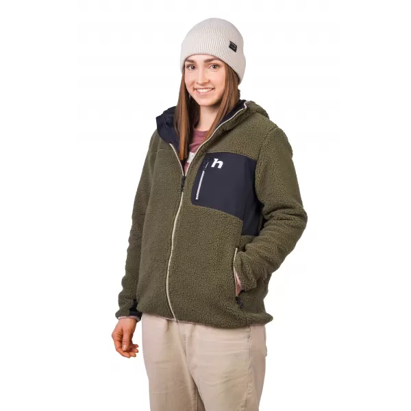  Damen-Sweatshirt HANNAH KOALA HOODY EFEUGRÜN/ANTHRAZIT 