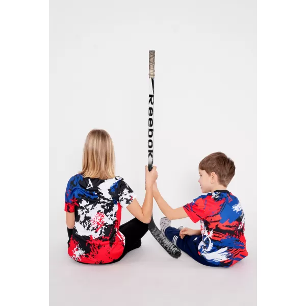  Funktionaler t -Shirt -Prämie von Kindern ALTISPORT VOJ/ALK036TR01 ROT/SCHWARZ 