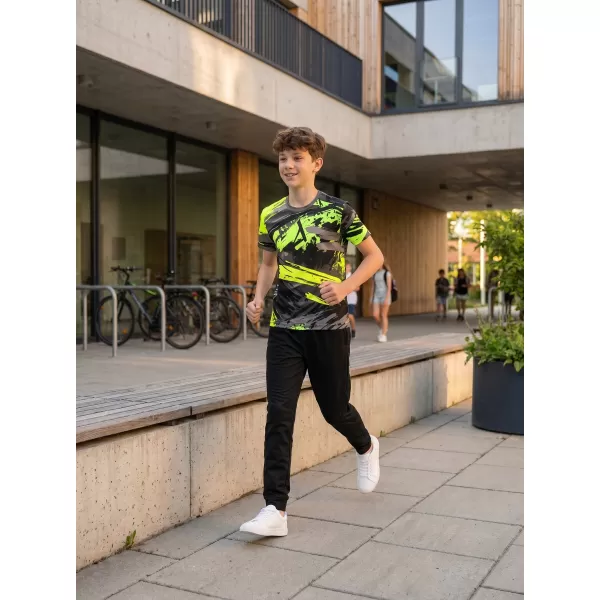  Hochwertiges Funktions-T-Shirt für Kinder ALTISPORT VOJ/ALK014TR01 SCHWARZ/GRÜN 