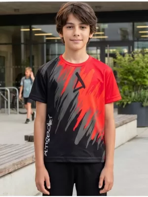 Hochwertiges Funktions-T-Shirt für Kinder ALTISPORT VOJ/ALK006TR01 SCHWARZ/ROT