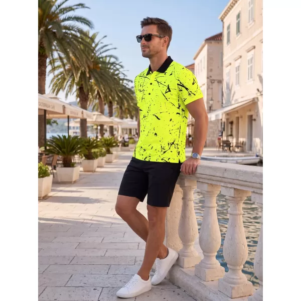  Herren-Funktions-T-Shirt mit Premium-Kragen ALTISPORT VOJ/ALM034TR05 NEONGELB 